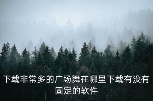 下载非常多的广场舞在哪里下载有没有固定的软件