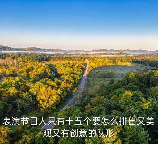 16人怎么排队形，表演节目人只有十五个要怎么排出又美观又有创意的队形