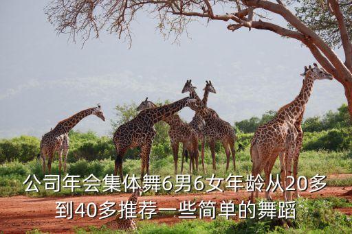 公司年会集体舞6男6女年龄从20多到40多推荐一些简单的舞蹈