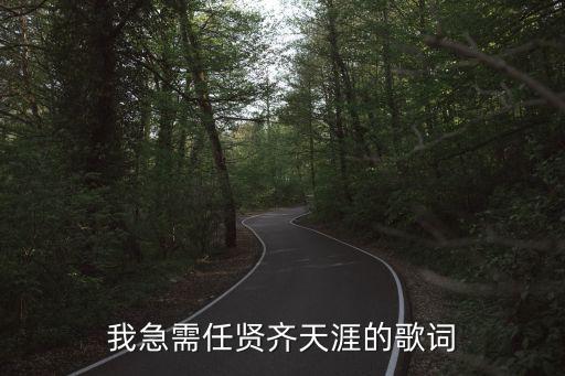 我急需任贤齐天涯的歌词