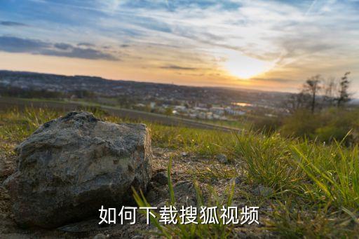 如何下载搜狐视频