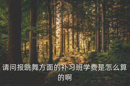 中国舞培训班收费标准表，请问报跳舞方面的补习班学费是怎么算的啊