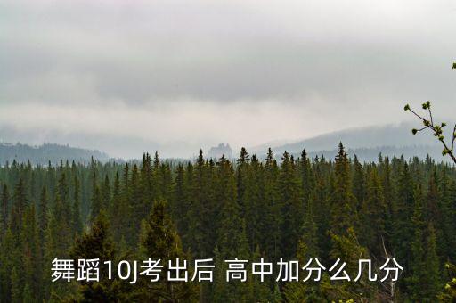 舞蹈10J考出后 高中加分么几分