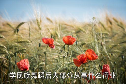 学民族舞蹈后大部分从事什么行业