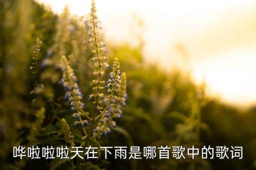 哗啦啦啦天在下雨是哪首歌中的歌词