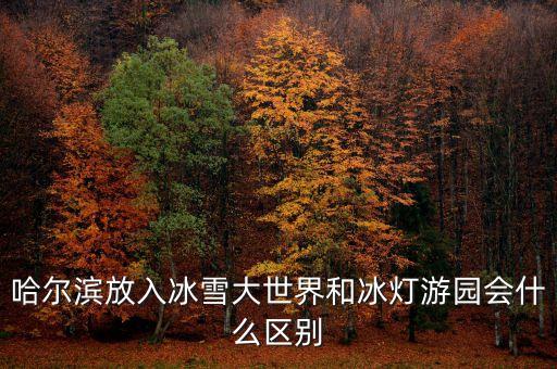 哈尔滨放入冰雪大世界和冰灯游园会什么区别