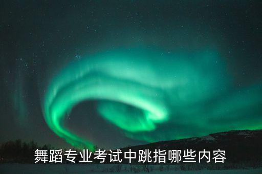 舞蹈专业考试中跳指哪些内容
