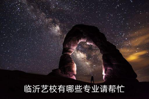 临沂艺校有哪些专业请帮忙