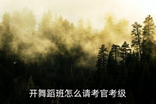 开舞蹈班怎么请考官考级