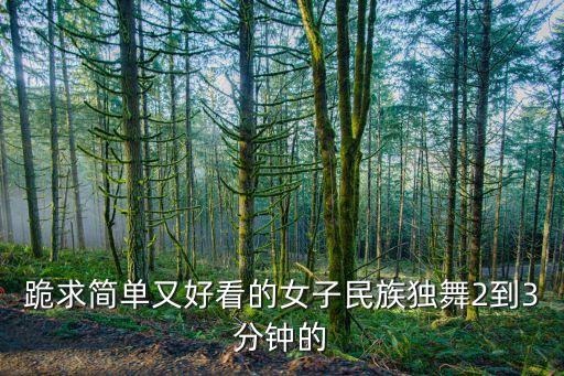 跪求简单又好看的女子民族独舞2到3分钟的