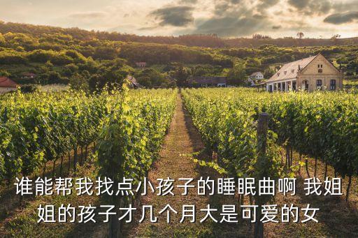 谁能帮我找点小孩子的睡眠曲啊 我姐姐的孩子才几个月大是可爱的女