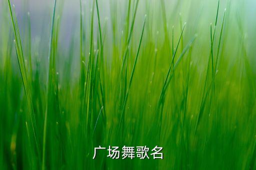 广场舞歌名