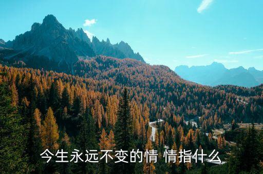 不变的情缘的表达什么，今生永远不变的情 情指什么