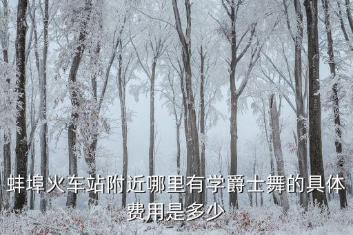 蚌埠火车站附近哪里有学爵士舞的具体费用是多少