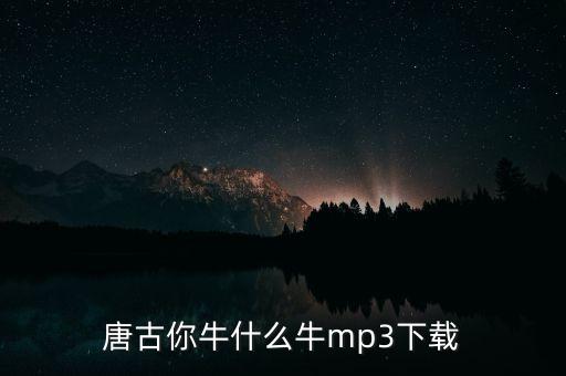 唐古你牛什么牛mp3下载