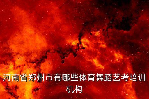 河南省郑州市有哪些体育舞蹈艺考培训机构