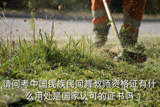 请问考中国民族民间舞教师资格证有什么用处是国家认可的证书吗