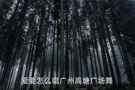 爱要怎么唱广州高塘广场舞