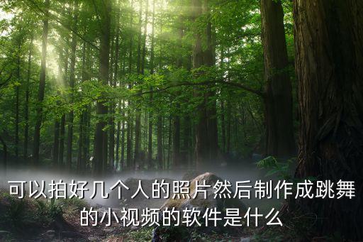 一人变三人跳舞视频制作，可以拍好几个人的照片然后制作成跳舞的小视频的软件是什么