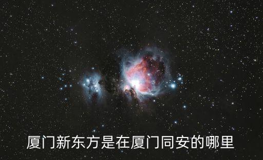 厦门新东方是在厦门同安的哪里