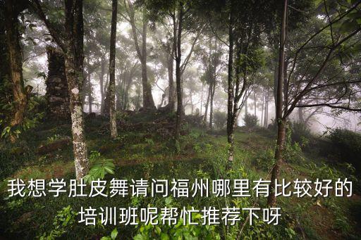 福州哪里有学肚皮舞，我想学肚皮舞请问福州哪里有比较好的培训班呢帮忙推荐下呀