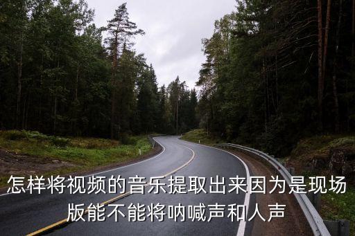 怎样将视频的音乐提取出来因为是现场版能不能将呐喊声和人声