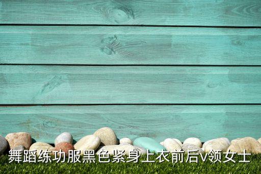 舞蹈练功服黑色紧身上衣前后v领女士