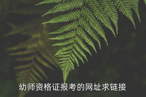 幼师证报名入口官网查询，幼师资格证报名入口