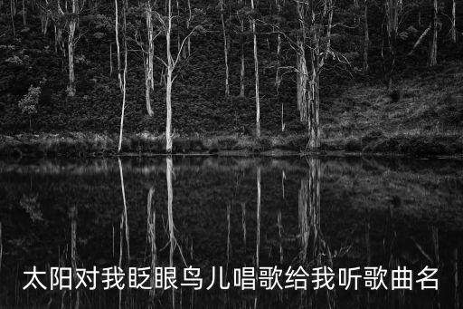 太阳对我眨眼鸟儿唱歌给我听歌曲名