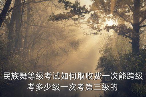 民族舞等级考试如何取收费一次能跨级考多少级一次考第三级的