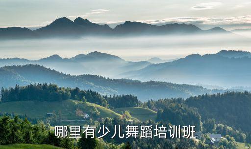 哪里有少儿舞蹈培训班