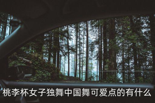 桃李杯女子独舞中国舞可爱点的有什么