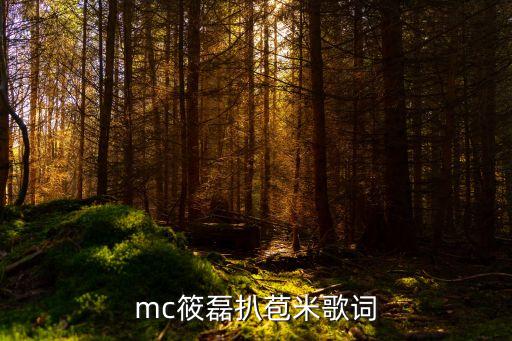 mc筱磊扒苞米歌词