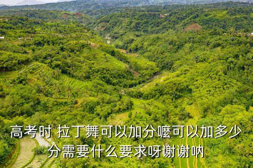 舞蹈特长生高考加分政策，高考时 拉丁舞可以加分嚒可以加多少分需要什么要求呀谢谢呐