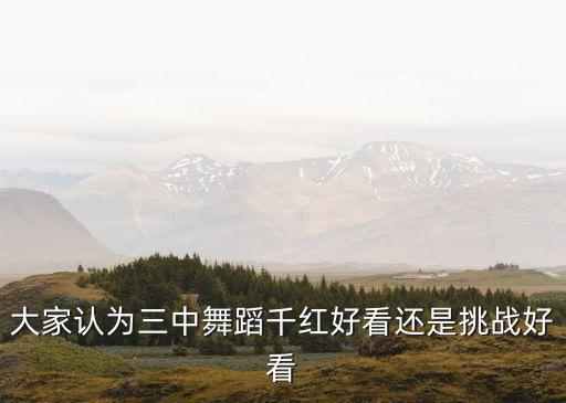 大家认为三中舞蹈千红好看还是挑战好看