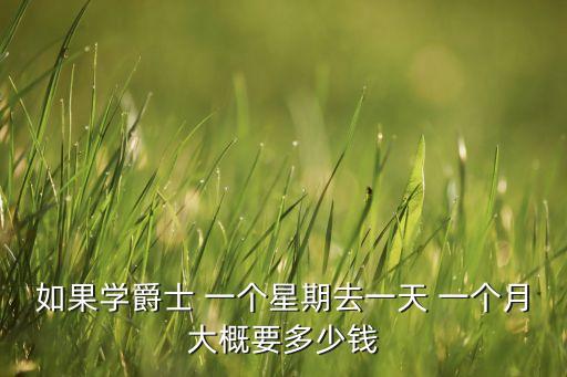 如果学爵士 一个星期去一天 一个月大概要多少钱