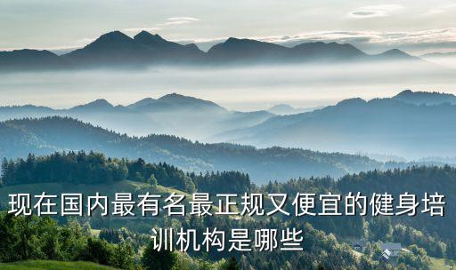 现在国内最有名最正规又便宜的健身培训机构是哪些