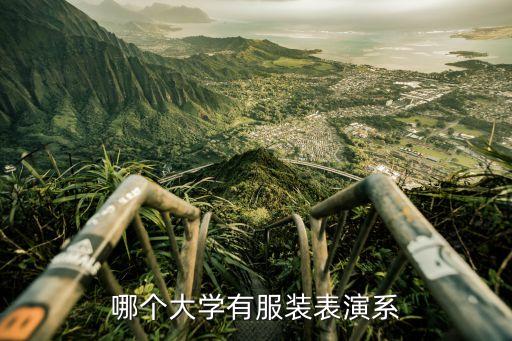 哪个大学有服装表演系
