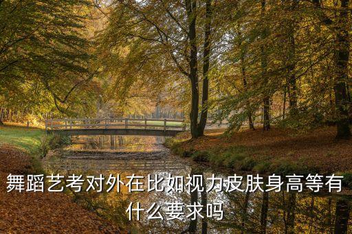 舞蹈艺考对外在比如视力皮肤身高等有什么要求吗