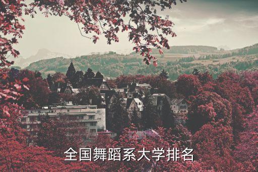 全国舞蹈系大学排名