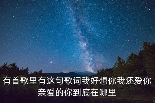 有首歌里有这句歌词我好想你我还爱你亲爱的你到底在哪里