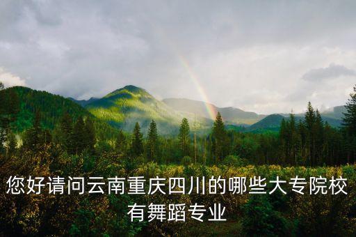 您好请问云南重庆四川的哪些大专院校有舞蹈专业