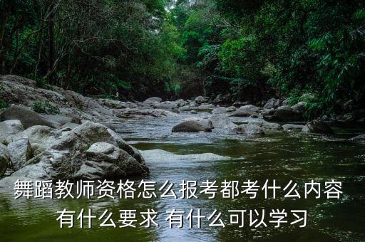 舞蹈教师资格怎么报考都考什么内容 有什么要求 有什么可以学习