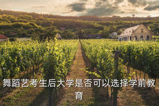 舞蹈艺术生可以选择什么专业，舞蹈艺考生后大学是否可以选择学前教育
