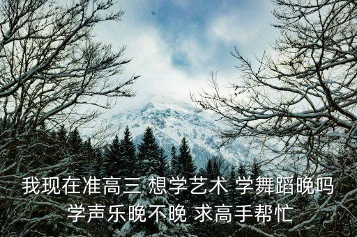 舞蹈高三学晚吗，我现在准高三 想学艺术 学舞蹈晚吗 学声乐晚不晚 求高手帮忙