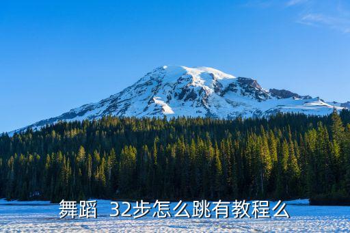舞蹈  32步怎么跳有教程么