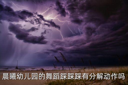 晨曦幼儿园的舞蹈踩踩踩有分解动作吗