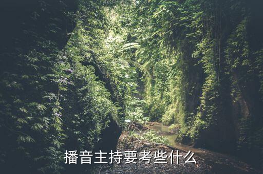 播音主持要考些什么