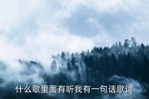 看你如何用爱将我包围，什么歌里面有听我有一句话歌词