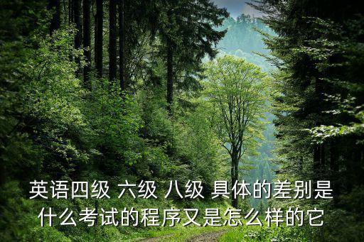 英语四级 六级 八级 具体的差别是什么考试的程序又是怎么样的它